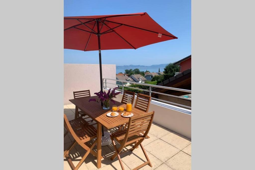 Superbe Appartement Au Calme Avec Vue Sur Le Lac. Évian-les-Bains Eksteriør bilde